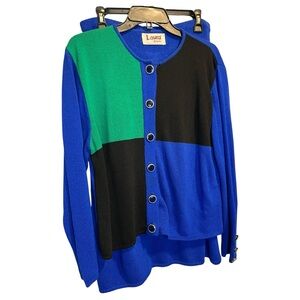 Vintage Laura By Alyzia Colorblock Knit Skirt Set